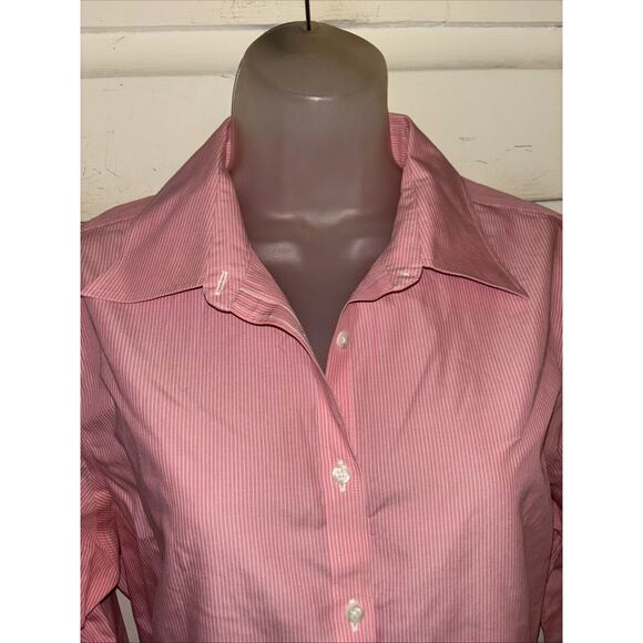 Brooks Brothers 346 100% Cotton 3/4 Sleeve Button Up Top Size 14 - Picture 2 of 8